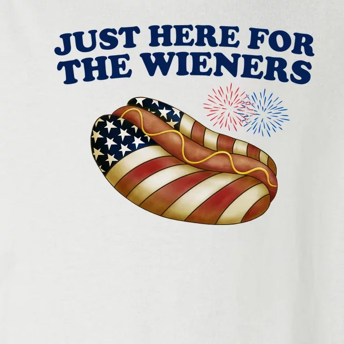 Just Here For The Wieners 4th Of July Toddler Long Sleeve Shirt