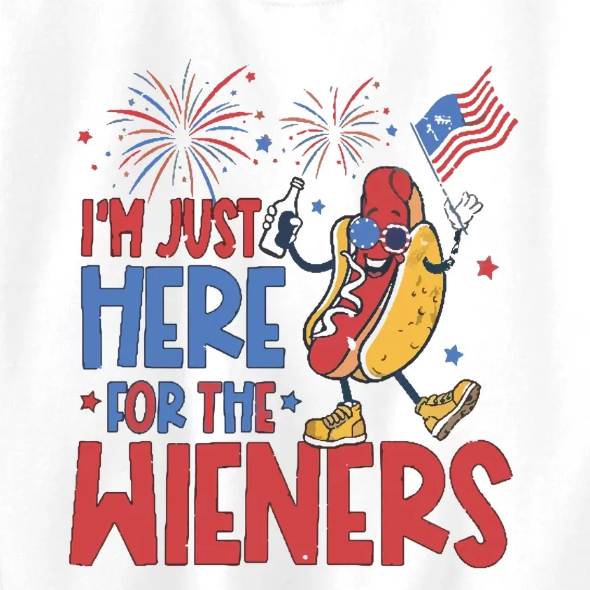 Just Here For The Wieners Kids Sweatshirt