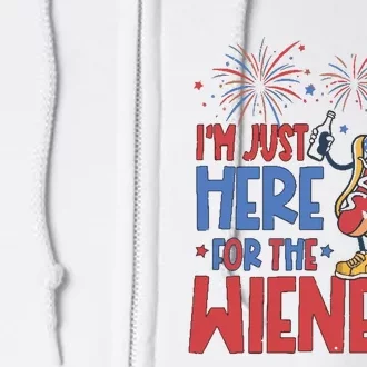 Just Here For The Wieners Full Zip Hoodie