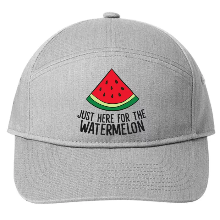 Just Here For The Watermelon Summe Melon Watermelon 7-Panel Snapback Hat