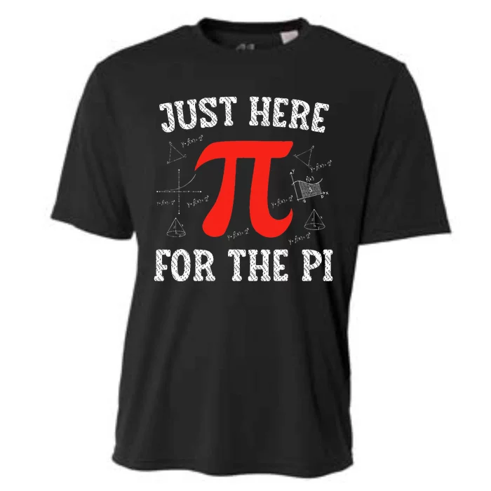 Just Here For The Pi Happy Pi Day Math Teacher Cooling Performance Crew T-Shirt