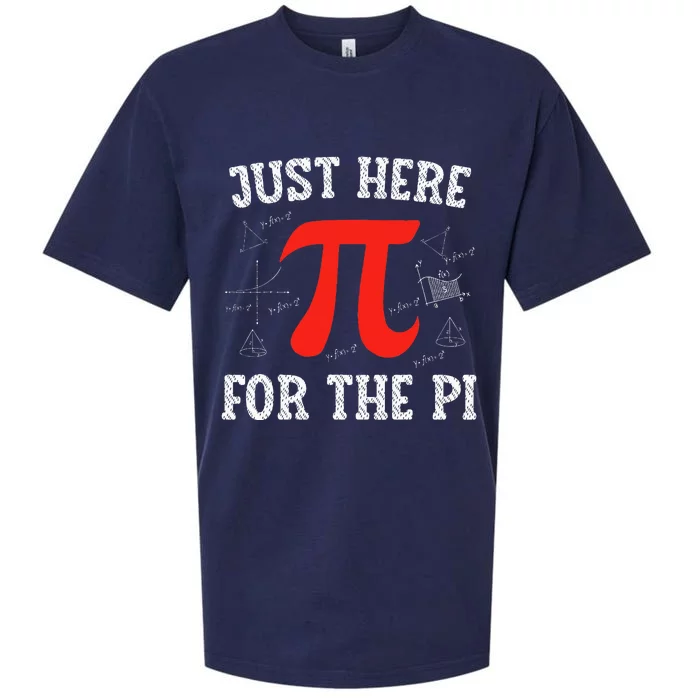 Just Here For The Pi Happy Pi Day Math Teacher Sueded Cloud Jersey T-Shirt