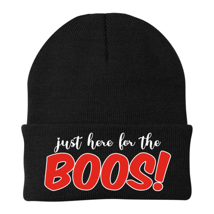 Just Here For The Boos Funny Halloween Knit Cap Winter Beanie