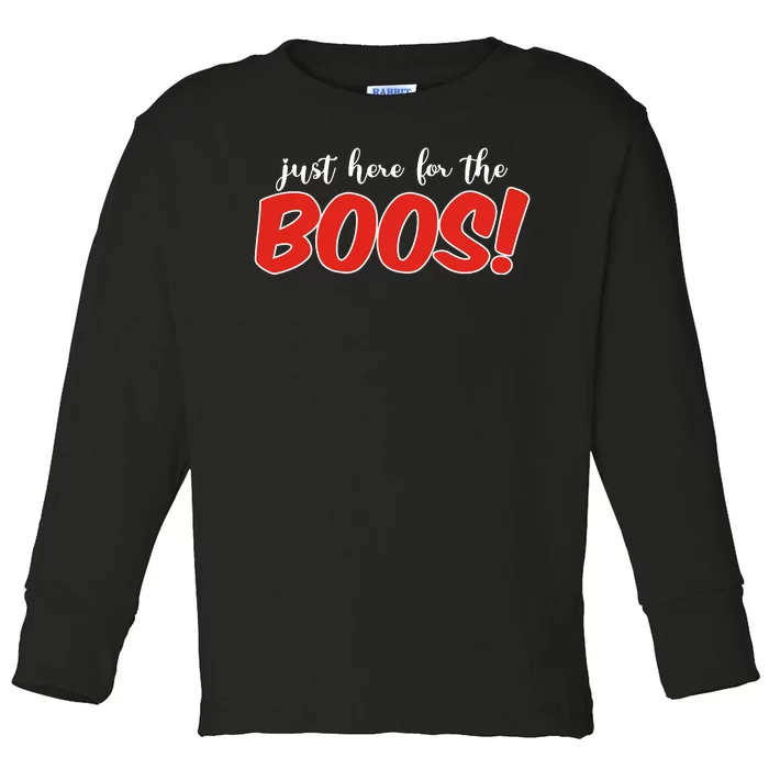 Just Here For The Boos Funny Halloween Toddler Long Sleeve Shirt