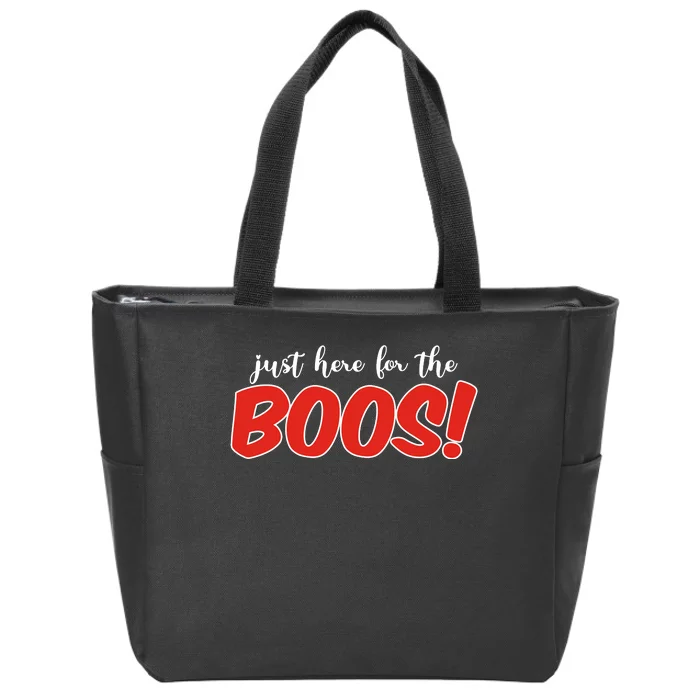 Just Here For The Boos Funny Halloween Zip Tote Bag