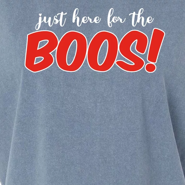 Just Here For The Boos Funny Halloween Garment-Dyed Women's Muscle Tee