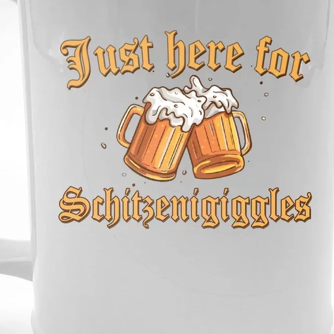 Just Here For Schitzengiggles Funny Oktoberfest Front & Back Beer Stein