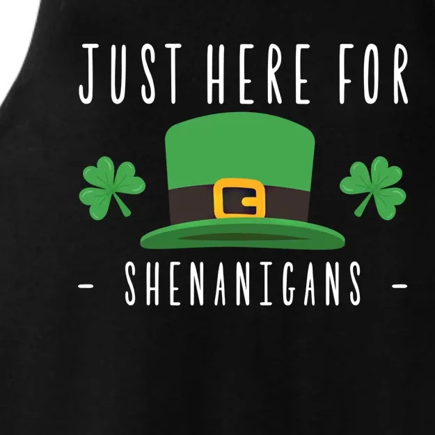 Just Here For Shenanigans St Patricks Day Gift Ladies Tri-Blend Wicking Tank