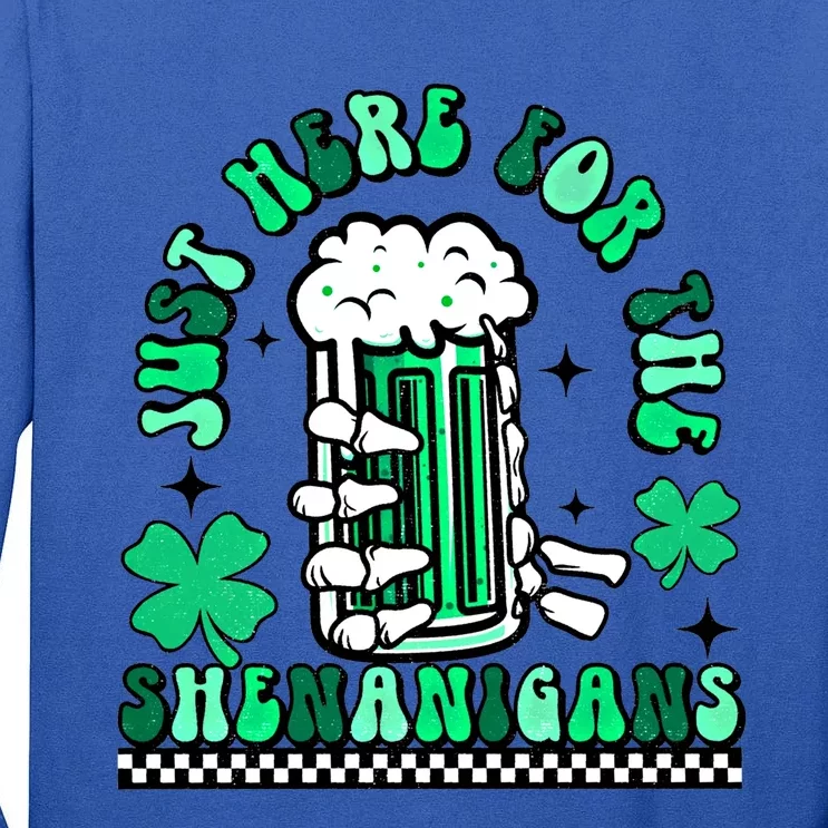 Just Here For The Shenanigans St Patrick's Day Great Gift Tall Long Sleeve T-Shirt