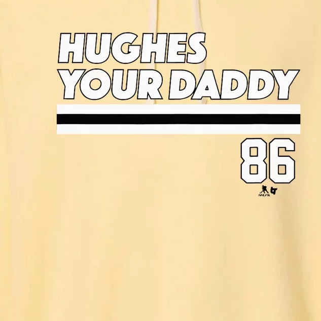 Jack Hughes Hughes Your Daddy New Jersey Hockey Garment-Dyed Fleece Hoodie