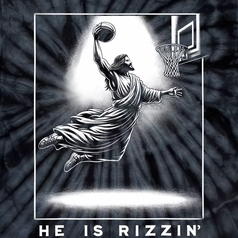 Jesus He Is Rizzin Basketball Easter Christian Religious Tie-Dye T-Shirt