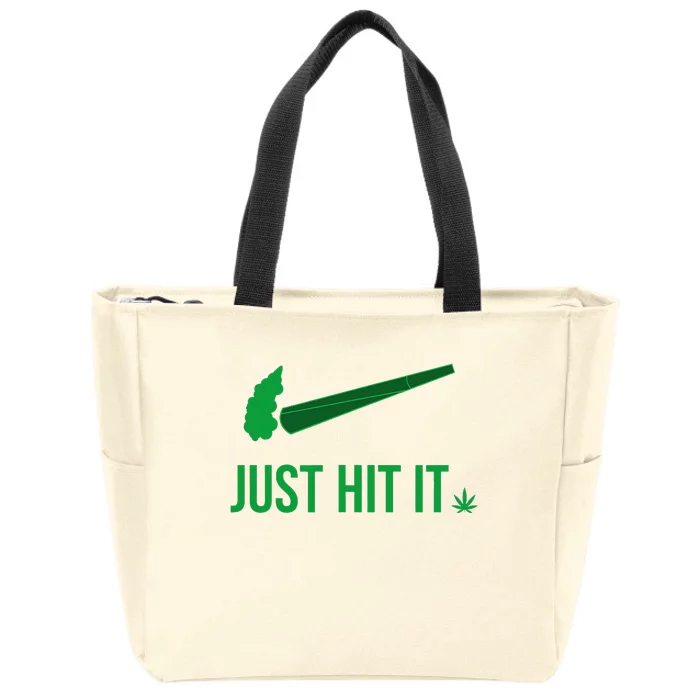 Just Hit It Cannabis Smoker Zip Tote Bag