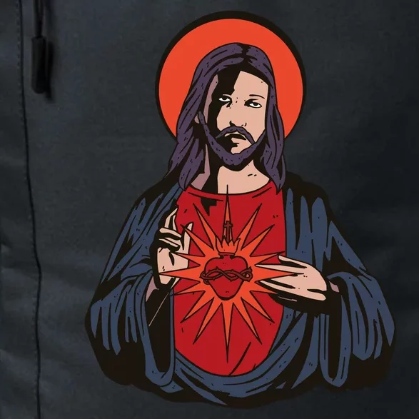 Jesus Heart Illustration Daily Commute Backpack