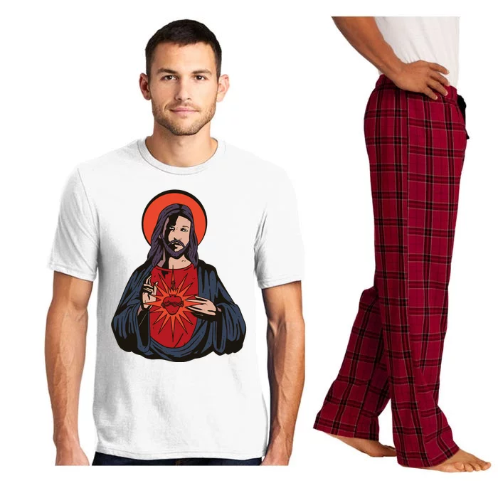 Jesus Heart Illustration Pajama Set