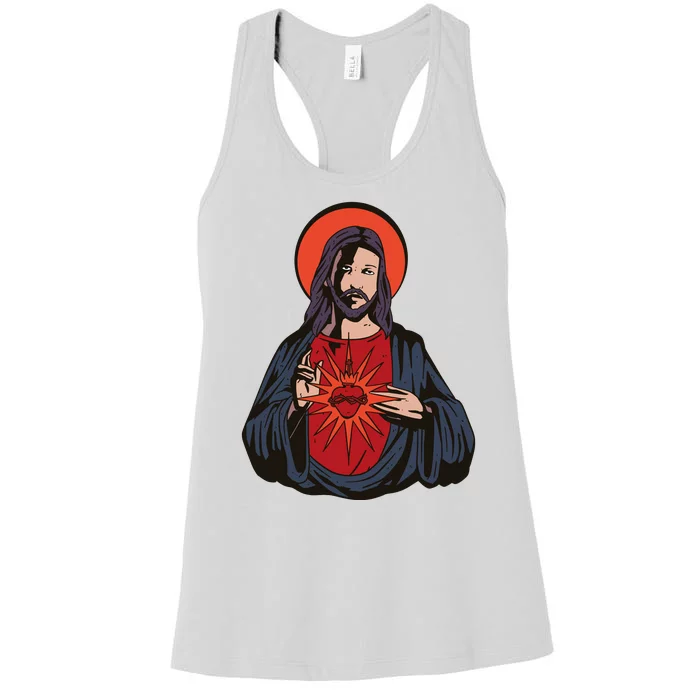 Jesus Heart Illustration Women's Racerback Tank