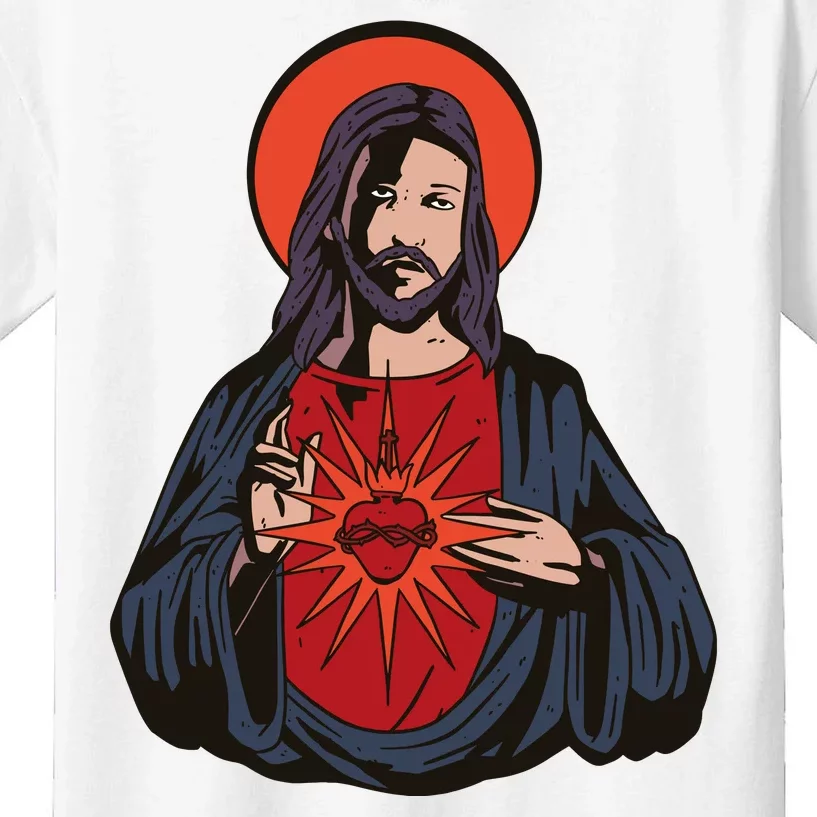 Jesus Heart Illustration Kids T-Shirt