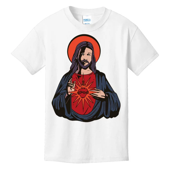 Jesus Heart Illustration Kids T-Shirt