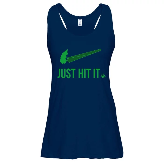 Just Hit It Cannabis Smoker Ladies Essential Flowy Tank