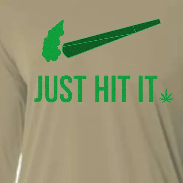 Just Hit It Cannabis Smoker Cooling Performance Long Sleeve Crew