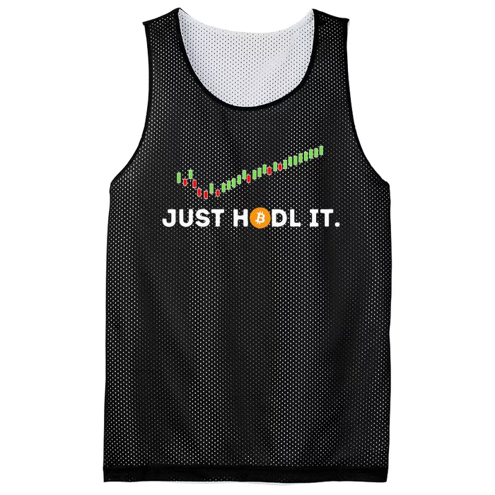 Just HODL It Funny Crypto Trader BTC Bitcoin Investor Mesh Reversible Basketball Jersey Tank