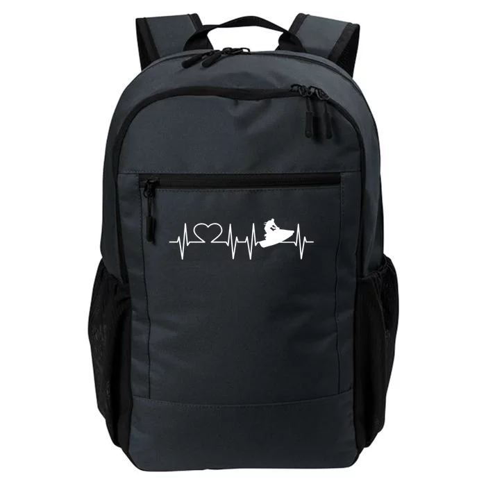 Jetski Heartbeat I Love Ecg Water Sports Jet Skiing Gift Daily Commute Backpack