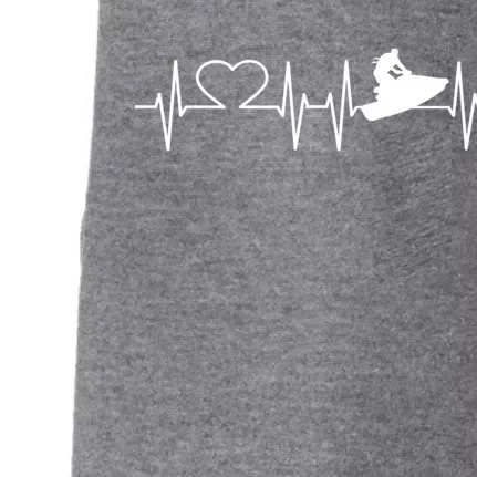 Jetski Heartbeat I Love Ecg Water Sports Jet Skiing Gift Doggie 3-End Fleece Hoodie