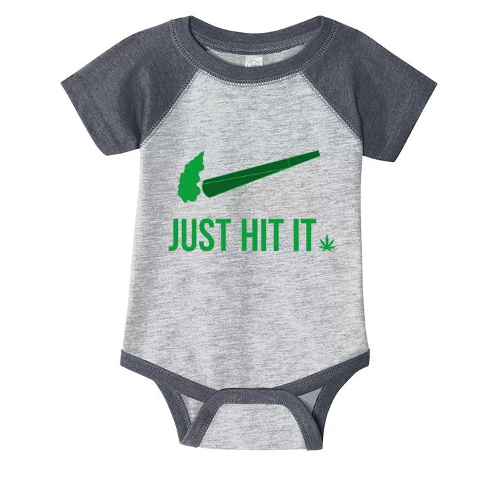 Just Hit It Cannabis Smoker Infant Baby Jersey Bodysuit