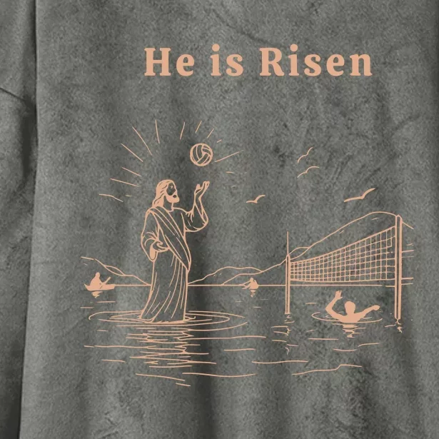 Jesus He Is Risen Hooded Wearable Blanket