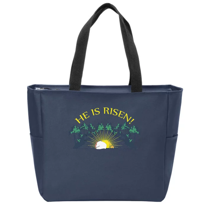 Jesus He Is Risen Easter Gift Zip Tote Bag