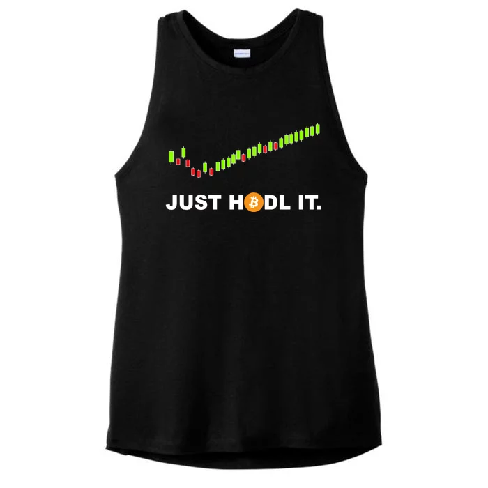 Just Hodl It Funny Crypto Trader Btc Bitcoin Investor Ladies Tri-Blend Wicking Tank