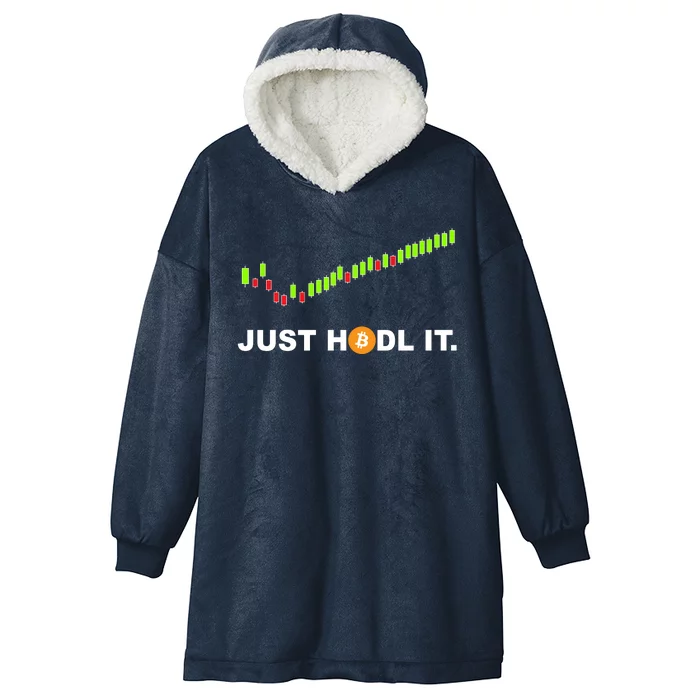 Just Hodl It Funny Crypto Trader Btc Bitcoin Investor Hooded Wearable Blanket