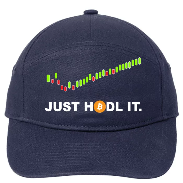 Just Hodl It Funny Crypto Trader Btc Bitcoin Investor 7-Panel Snapback Hat