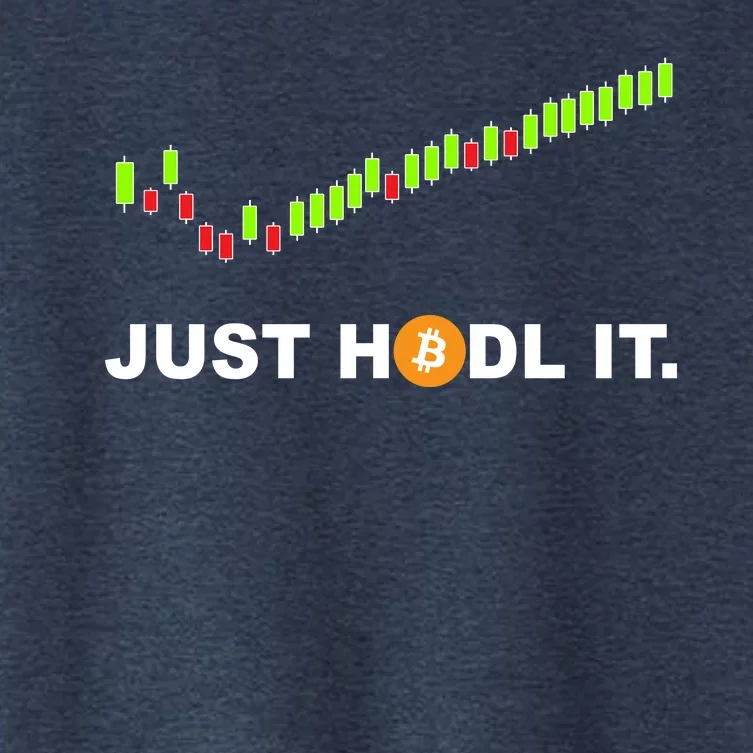 Just Hodl It Funny Crypto Trader Btc Bitcoin Investor Women's Crop Top Tee