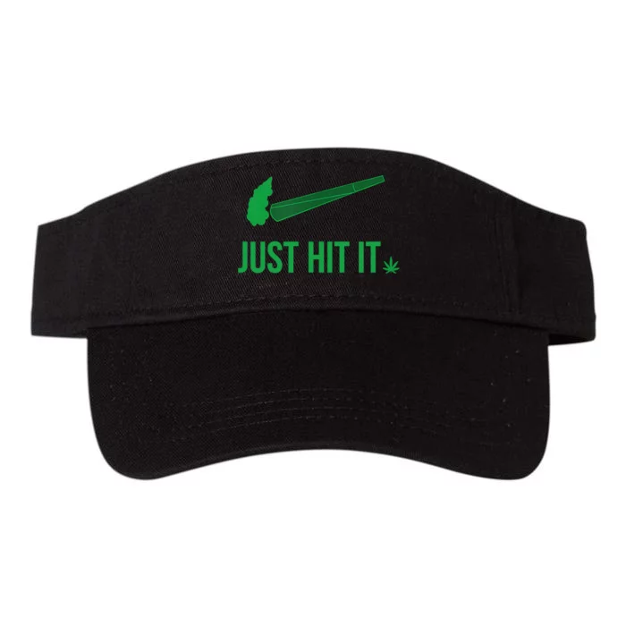 Just Hit It Weed Funny Valucap Bio-Washed Visor