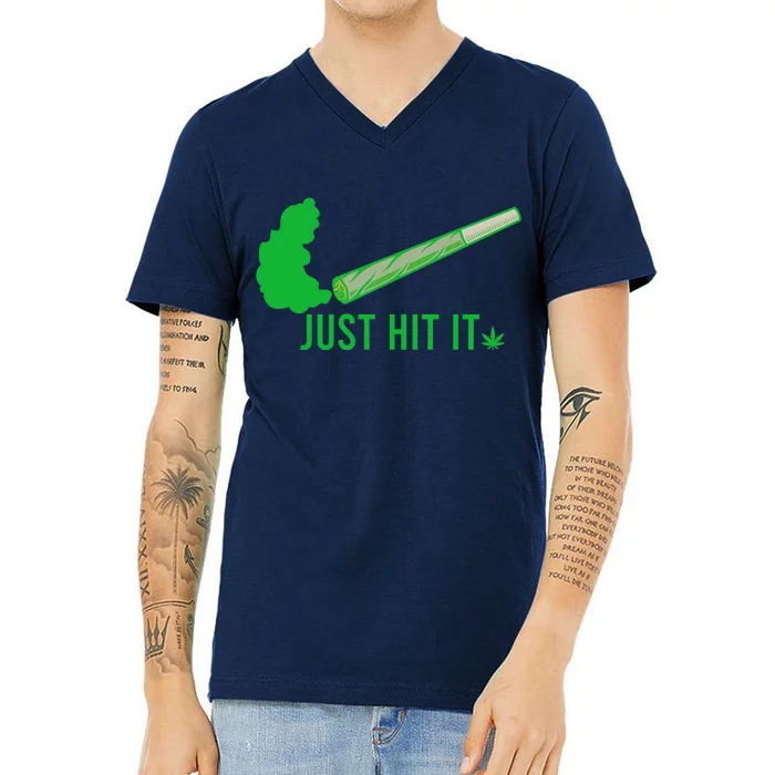 Just Hit It V-Neck T-Shirt