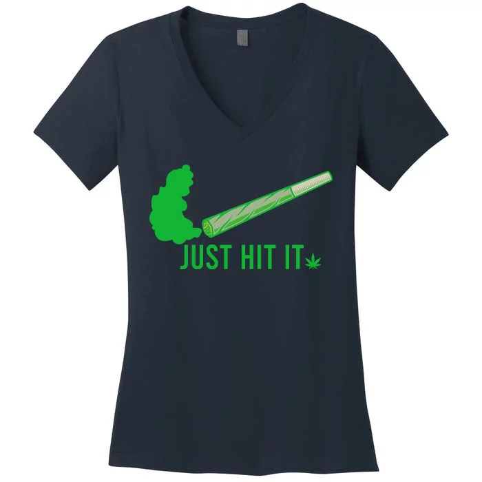 Just Hit It Women's V-Neck T-Shirt