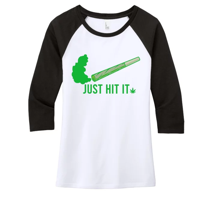 Just Hit It Women's Tri-Blend 3/4-Sleeve Raglan Shirt