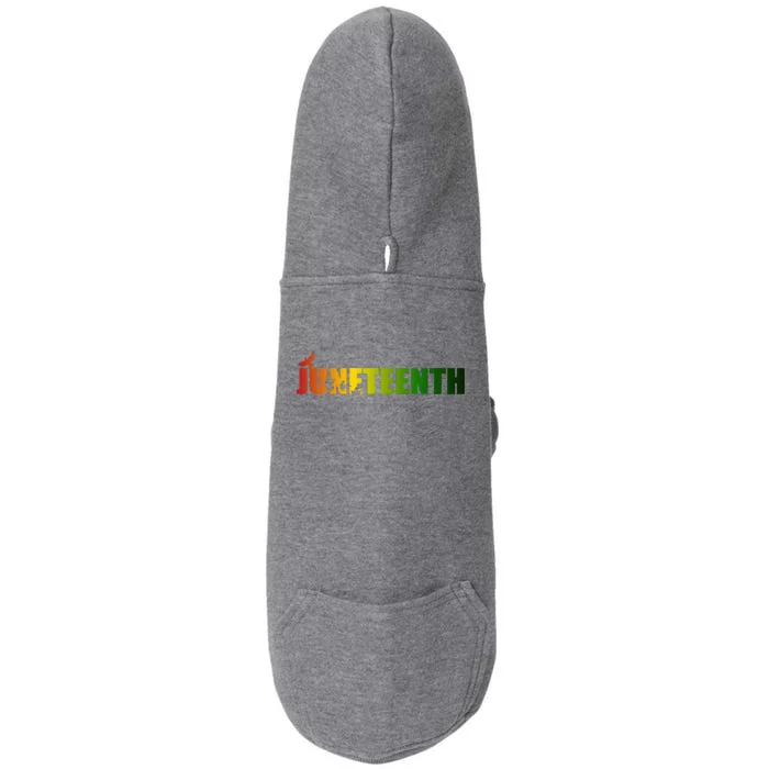 Juneteenth Holiday Logo Doggie 3-End Fleece Hoodie