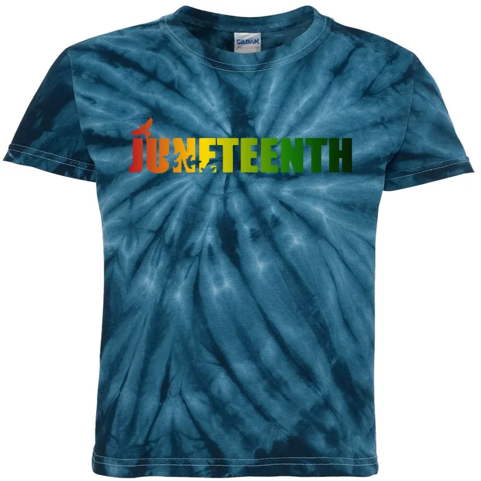 Juneteenth Holiday Logo Kids Tie-Dye T-Shirt