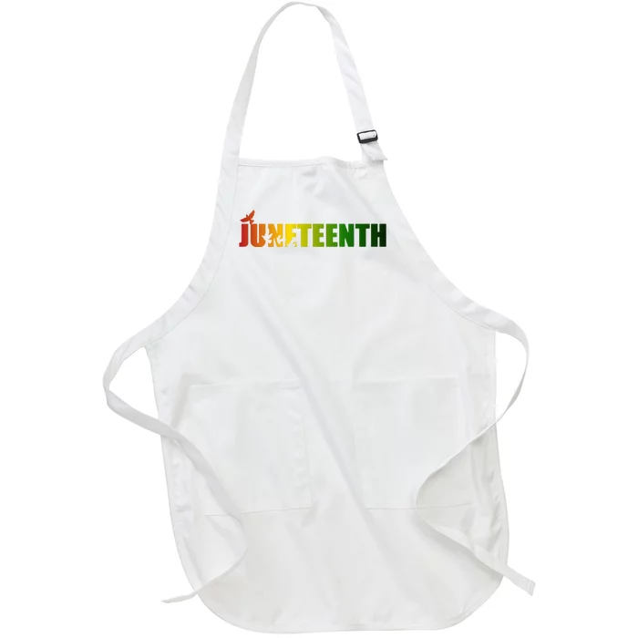 Juneteenth Holiday Logo Full-Length Apron With Pocket