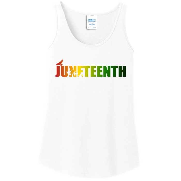 Juneteenth Holiday Logo Ladies Essential Tank