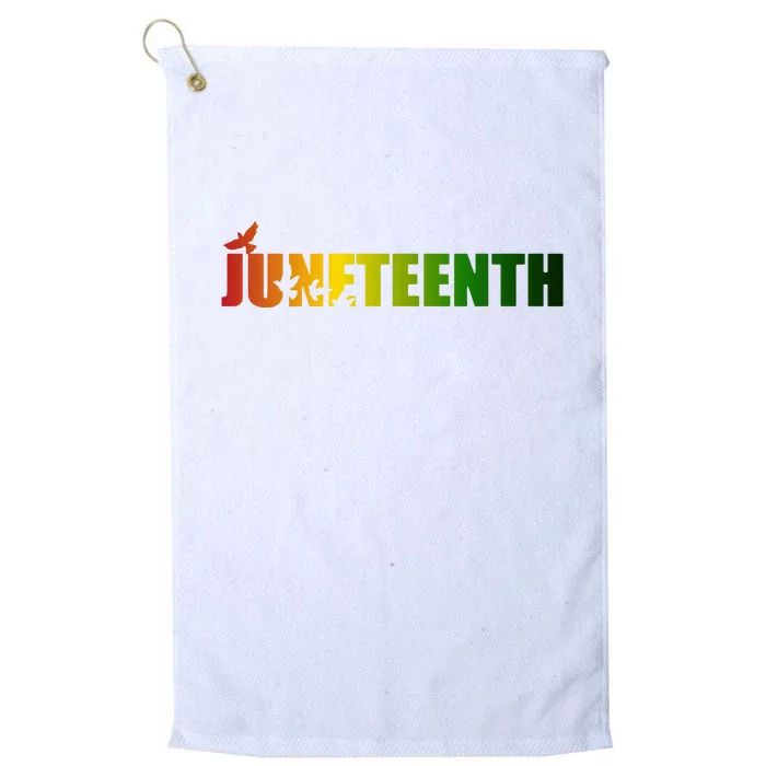 Juneteenth Holiday Logo Platinum Collection Golf Towel