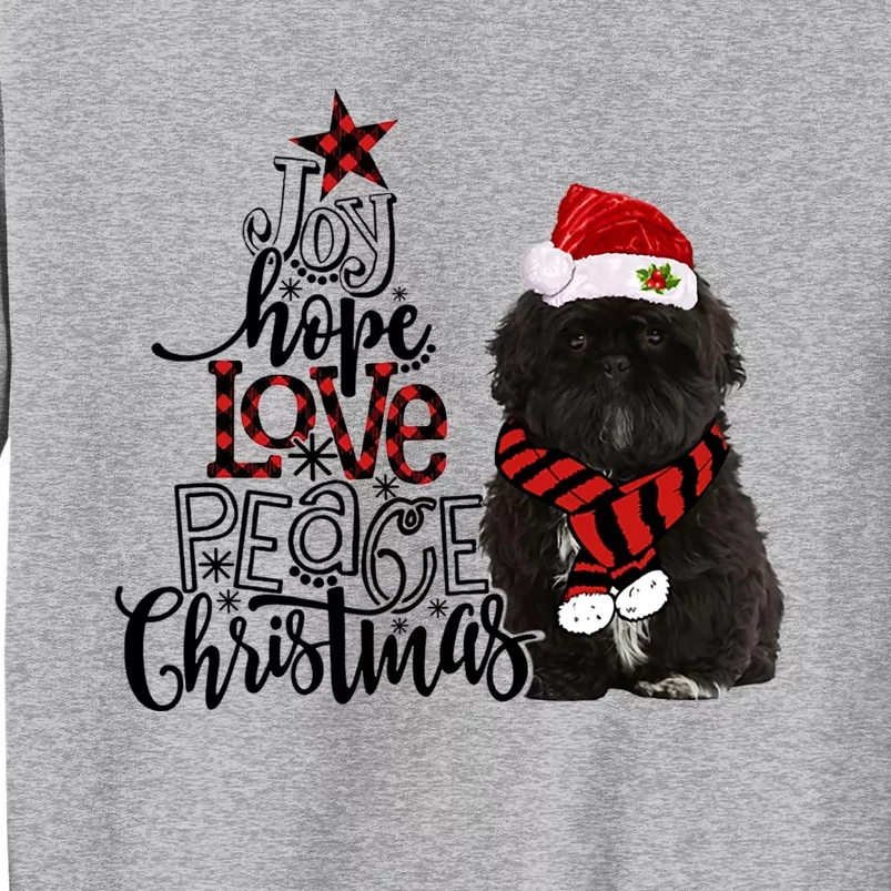 Joy Hope Love Peace Christmas Black Shih Tzus 2020 Gift Sweatshirt