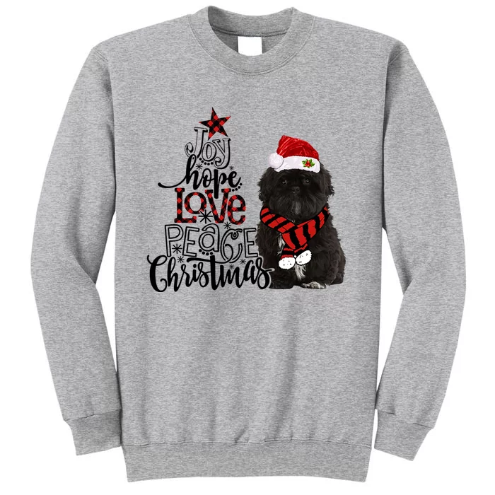 Joy Hope Love Peace Christmas Black Shih Tzus 2020 Gift Sweatshirt