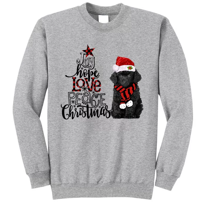 Joy Hope Love Peace Christmas Black Toy Poodle 2020 Funny Gift Tall Sweatshirt