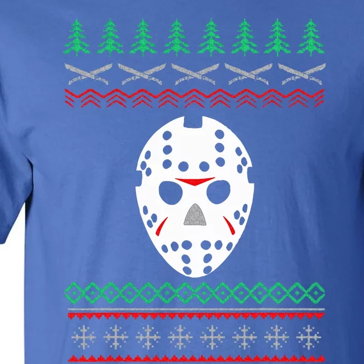 Jason Hockey Mask Ugly Christmas Holiday Festive Tall T-Shirt