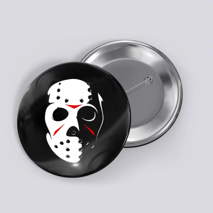 Jason Hockey Mask Halloween Friday 13th Button