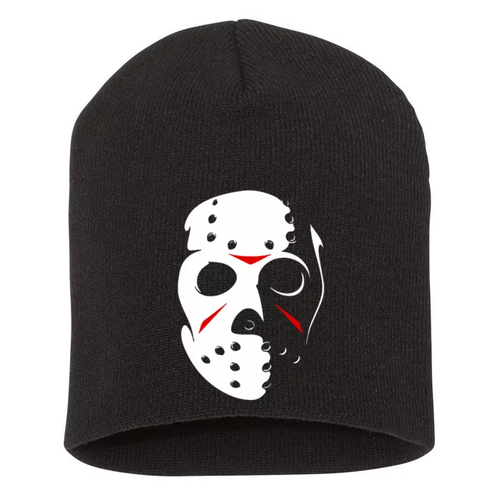 Jason Hockey Mask Halloween Friday 13th Short Acrylic Beanie