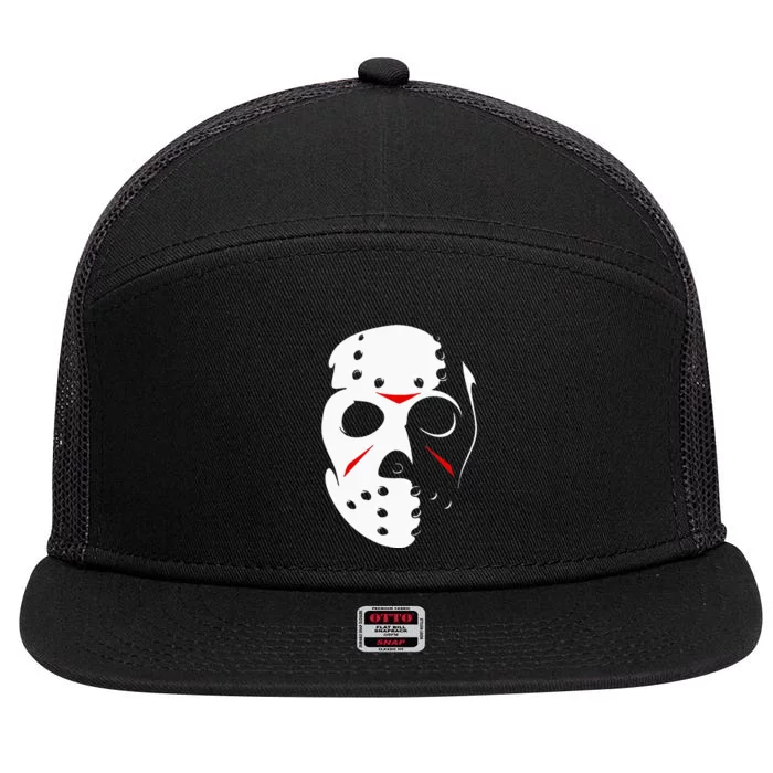 Jason Hockey Mask Halloween Friday 13TH 7 Panel Mesh Trucker Snapback Hat