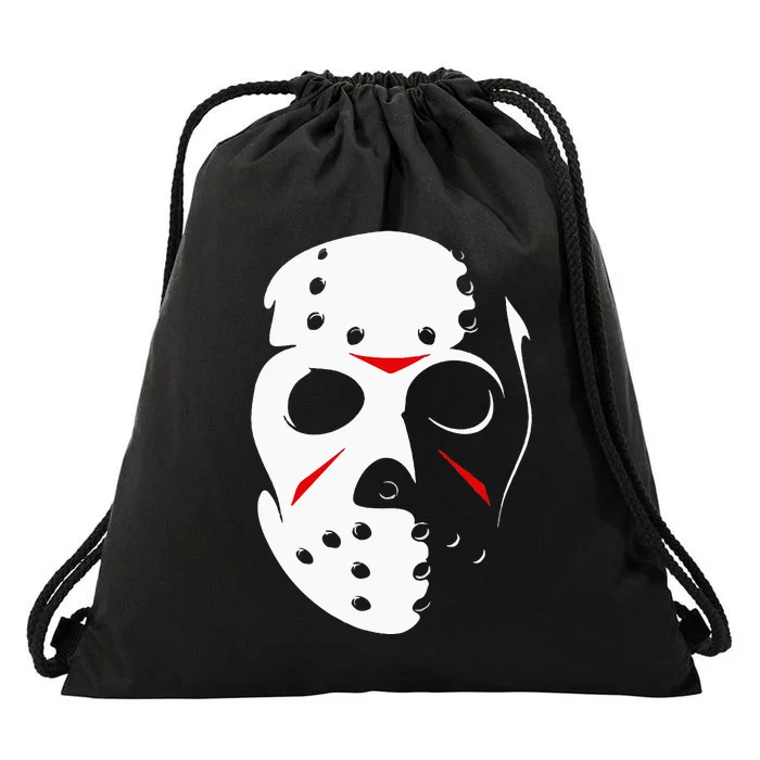 Jason Hockey Mask Halloween Friday 13TH Drawstring Bag